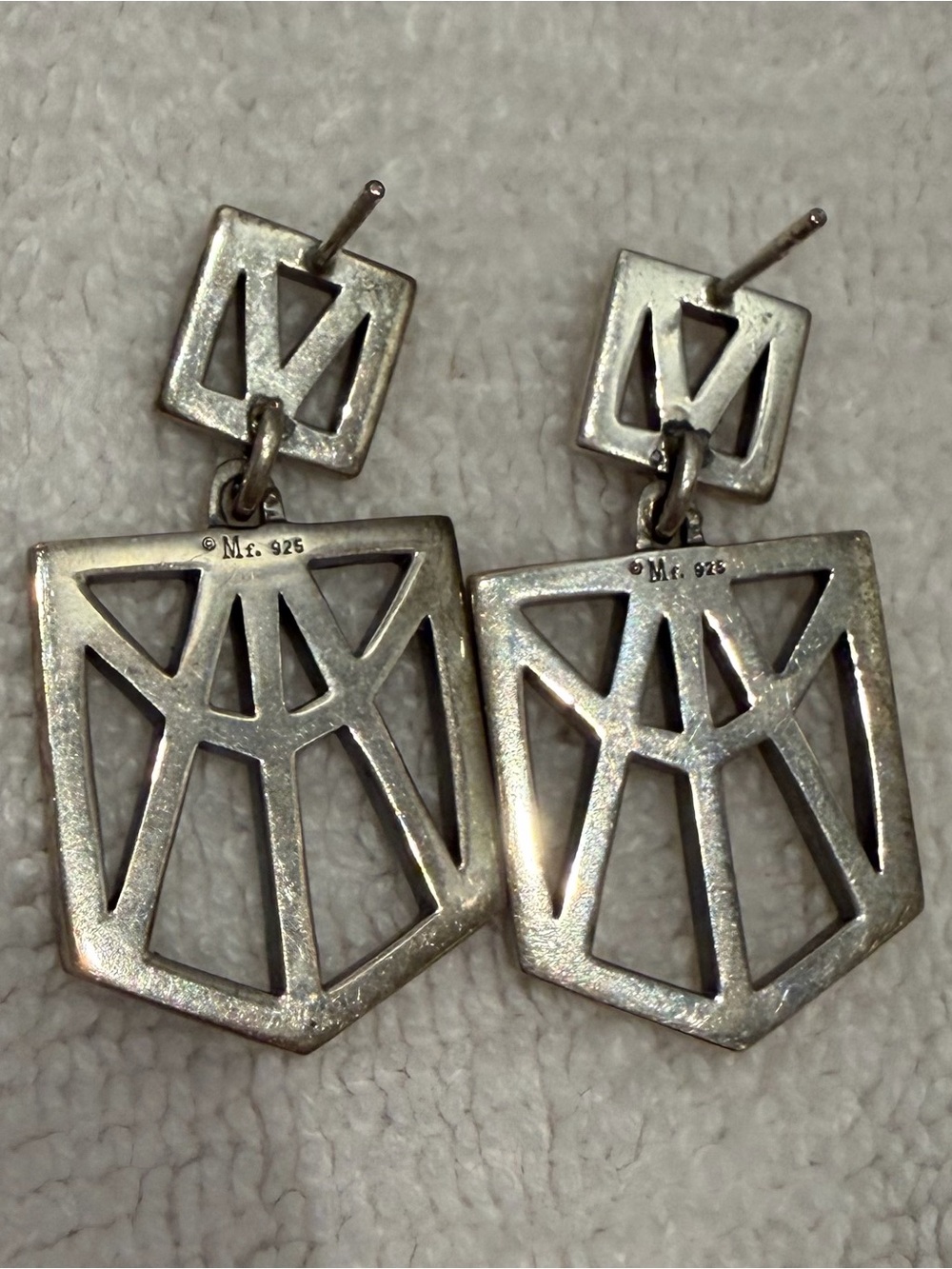 Mignon Faget Silver Crescent Earrings - Picture 2 of 2